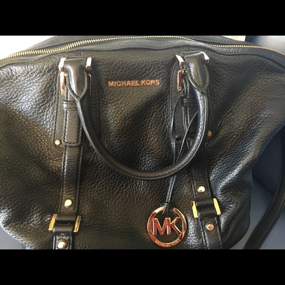 Michael Kors Bedford Med Satchel Leather Black - Picture 4 of 8